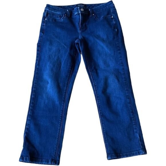 White House Black Market Womens Contour Crop Leg Jeans Size 8 Blue - Picture 1 of 11